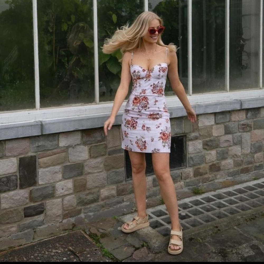 Brock Collection x H&M Floral Fitted Mini Dress